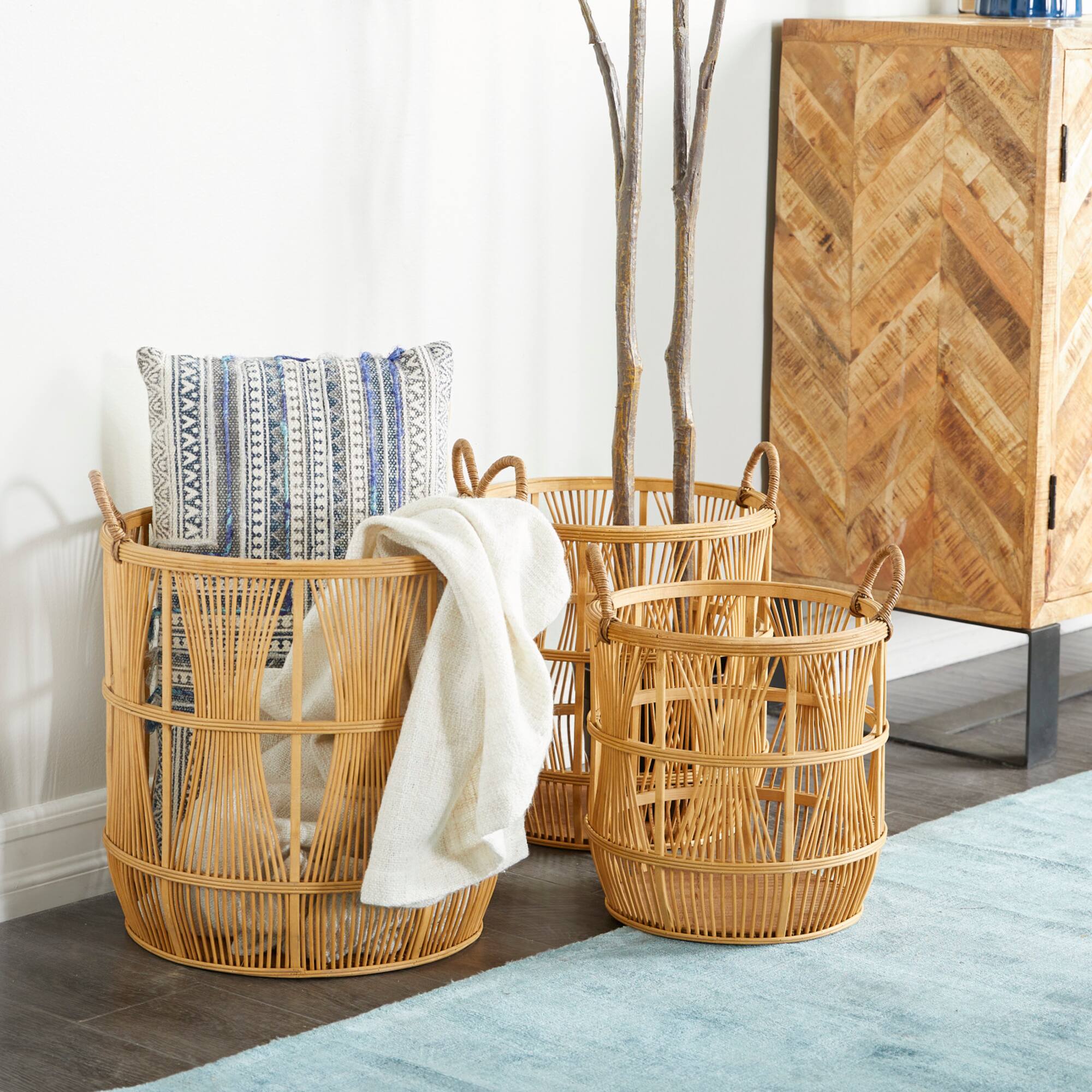 Brown Bohemian Basket Set